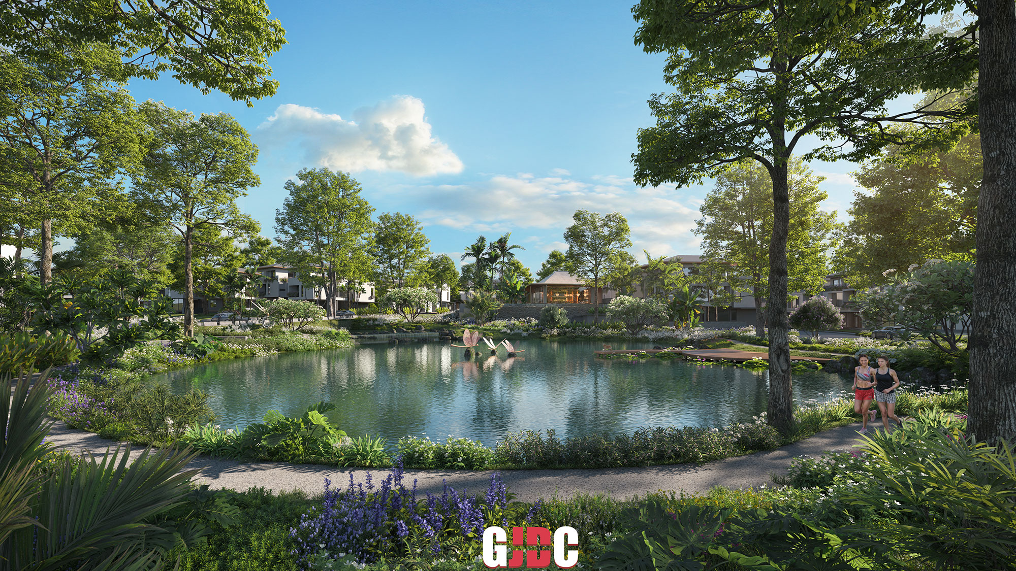Không gian cảnh quan nghỉ dưỡng do GJDC Space diễn hoạ