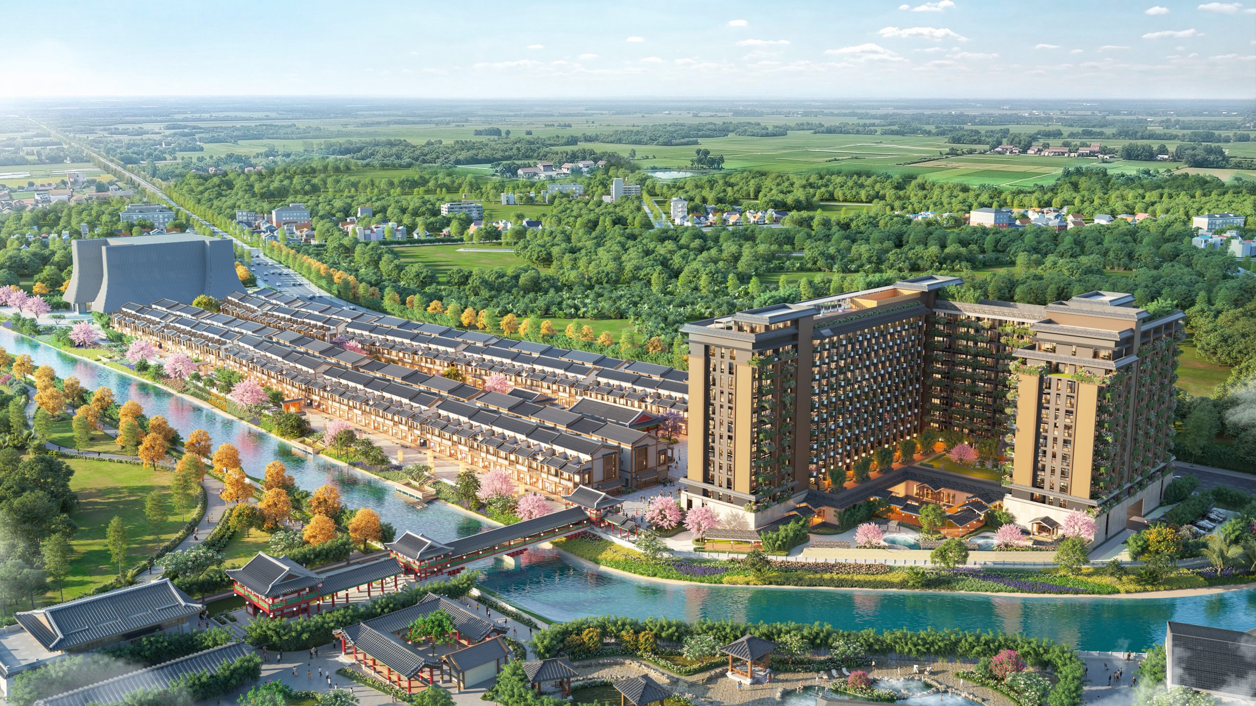 Phối cảnh dự án Lynn Times Onsen Retreat Hưng Yên
